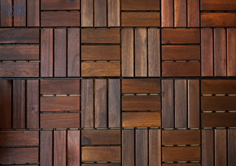 Sàn gỗ Vỉ nhựa VASACO bề mặt từ gỗ keo tràm 