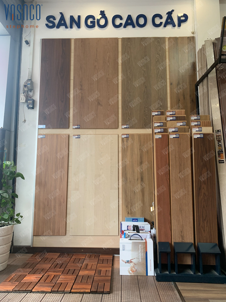 Không gian showroom trưng bày sản phẩm Sàn gỗ thương hiệu VASACO