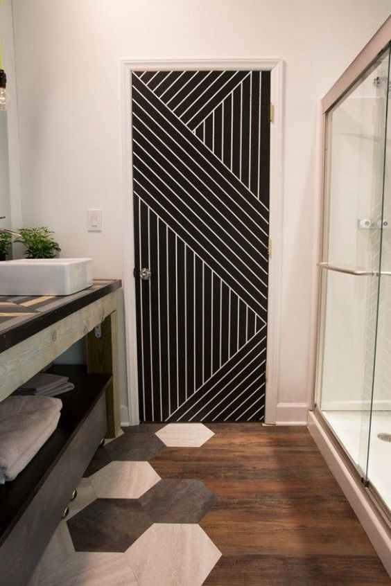 Sàn gỗ nghệ thuật trong ứng dụng phòng tắm